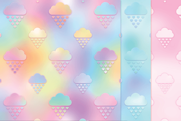 15 JPG Heart Cloud Patterns for Creative Projects