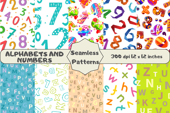 Alphabets and Numbers Patterns for Kids: A Creative Resource for Educational and Artistic Projects