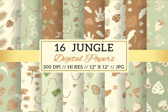 Boho Jungle Digital Papers Patterns: A Creative Resource for Modern Designers and Entrepreneurs