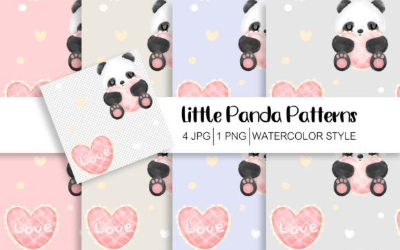 Cute Panda Patterns Watercolor: A Versatile Design Asset for Modern Creatives