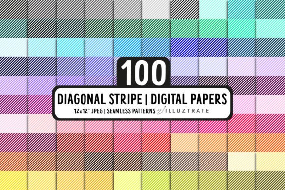 Diagonal Stripes Paper Patterns