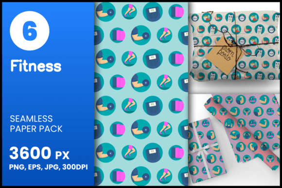 Fitness Seamless Patterns: A Versatile Design Resource for Creatives and Professionals