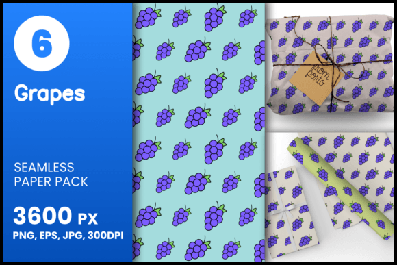 Grapes Seamless Patterns for Creative Projects