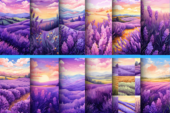 Lavender Fields Patterns