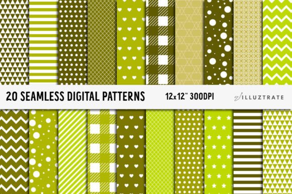 Lime Green Seamless Patterns Paper
