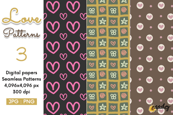Love Patterns Set for Creative Projects