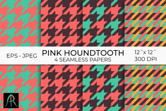 Pink Houndstooth Patterns