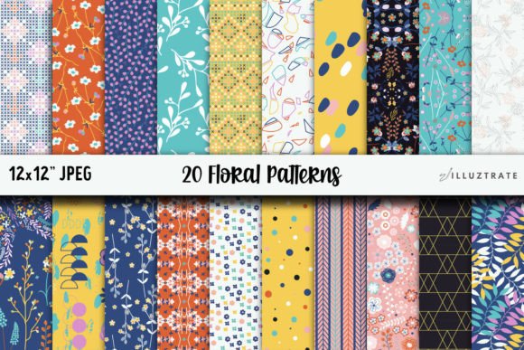 Retro Floral Seamless Patterns: A Timeless Design Resource for Crafters