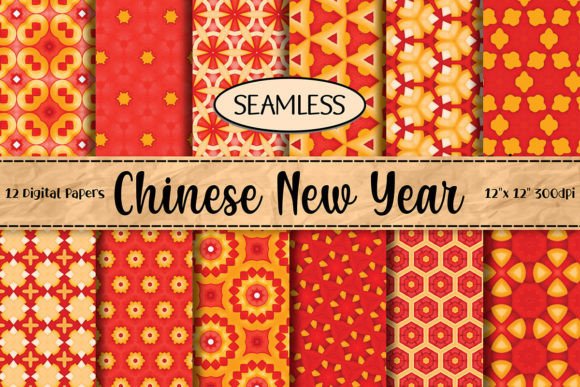 Seamless Patterns Chinese New Year