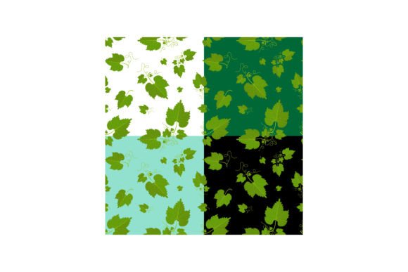 Set of Seamless Patterns with Green Leaf: A Versatile Design Element