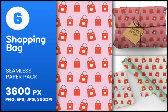 Shopping Bag Seamless Patterns: A Versatile Design Resource for Creators and Businesses