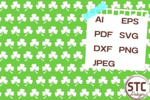 St Patrick's Day White Shamrocks Patterns: A Modern Vector Illustration for Creative and Commercial Use