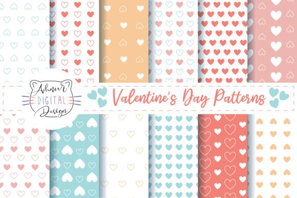 Valentine's Day Hearts Patterns Bundle: A Versatile Resource for Creative Projects