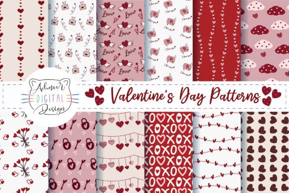 Valentine's Day Seamless Patterns Bundle